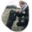 Frau mit Hund beim Einzeltraining